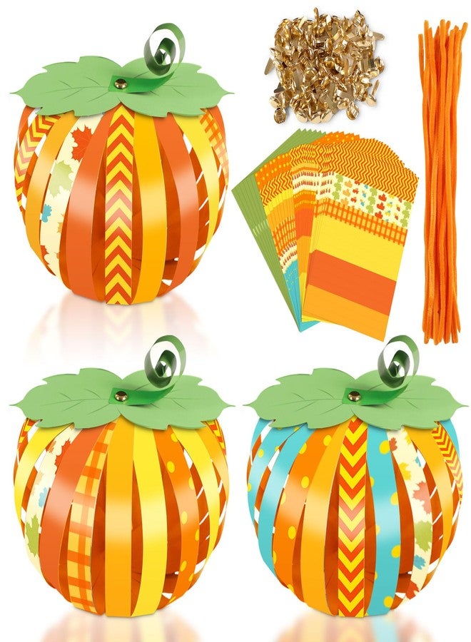 80UncleKimby 35Pcs Fall Pumpkin Crafts Kit for Kids - Halloween Thanksgiving DIY Paper Strip Art for Autumn Holiday School Classroom Activities Party Decor - Image 1